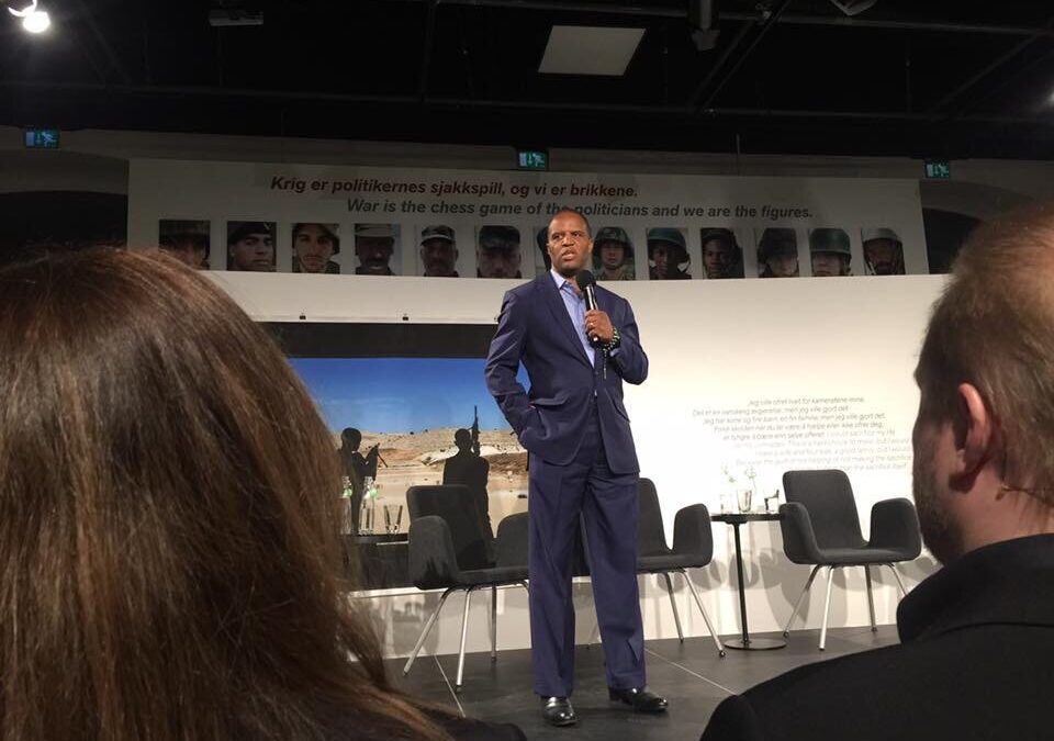 John Hope Bryant closes out discussion at Nobel Peace Center, Oslo, Norway