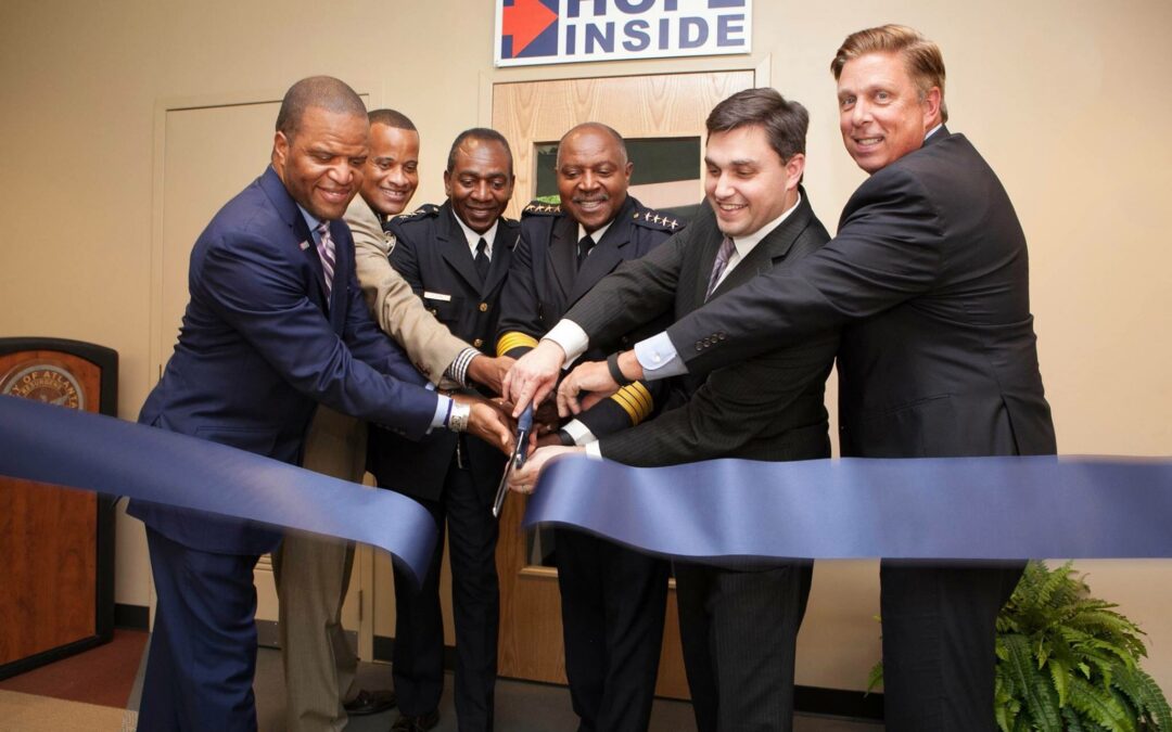 Operation HOPE, Atlanta Police Foundation and the Atlanta Police Department partner to open first ever HOPE Inside at a police headquarters, in Atlanta, Ga.