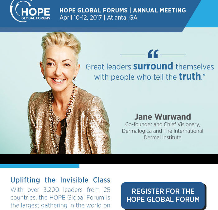Announcing Jane Wurwand as Featured Speaker at the 2017 HOPE Global Forum