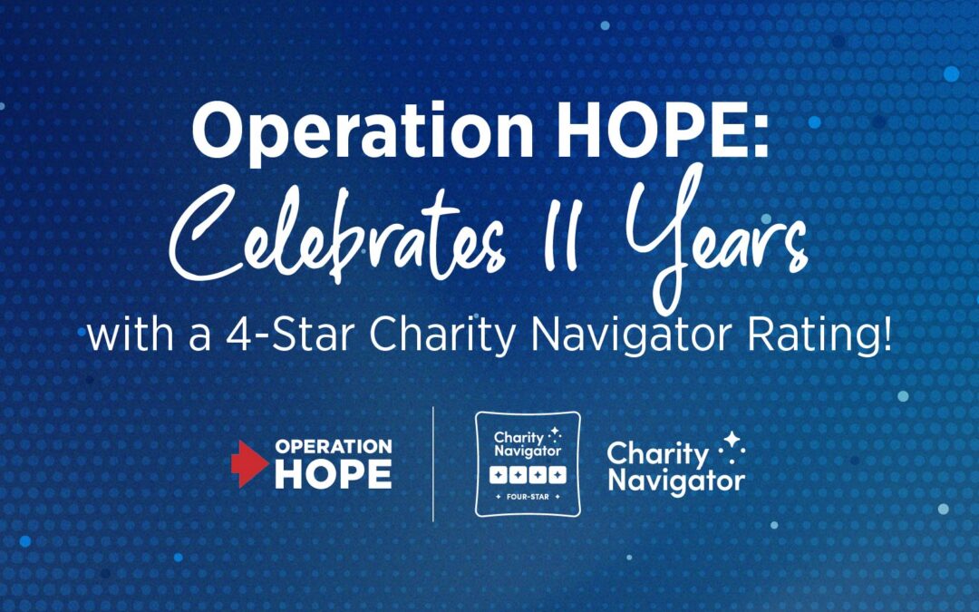 Operation HOPE Earns 11th Consecutive Four-Star Rating from Charity Navigator