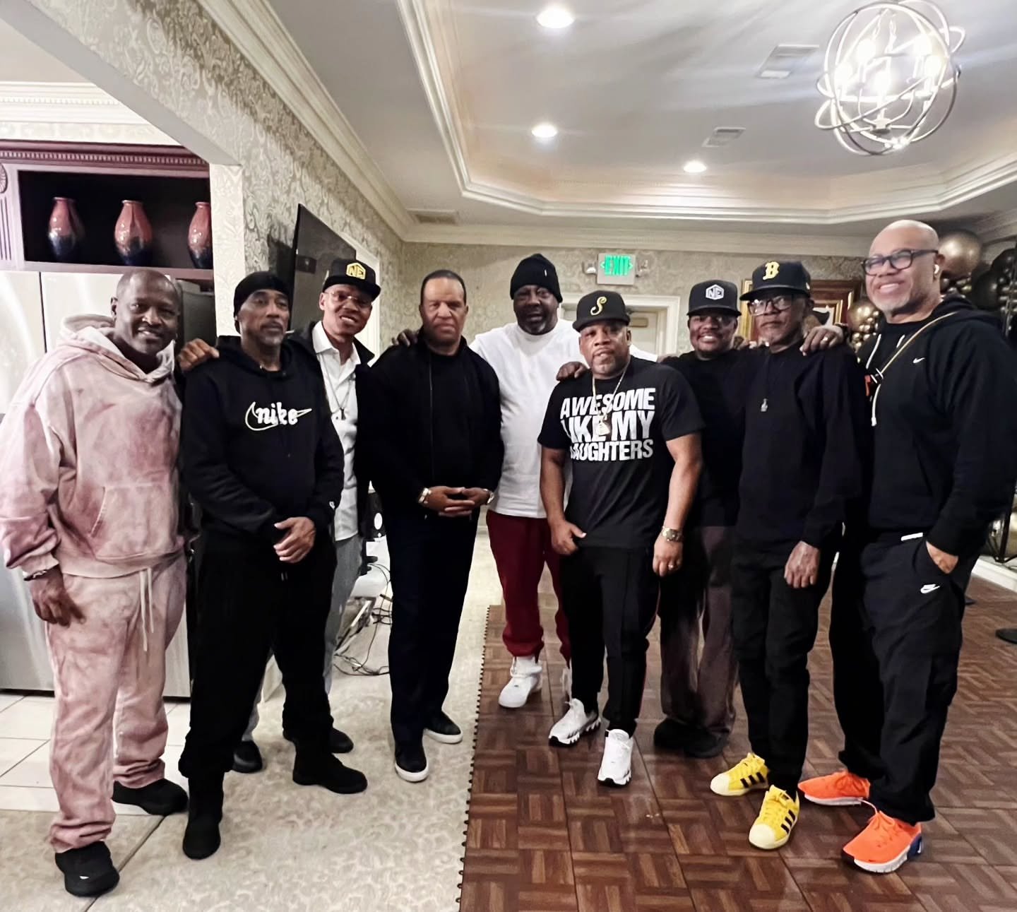 John Hope Bryant standing amongst living legends - the founders of New Edition.