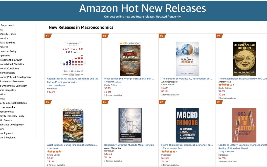 ‘Capitalism for All’ Book Pre-Order Launches at #1 in Category