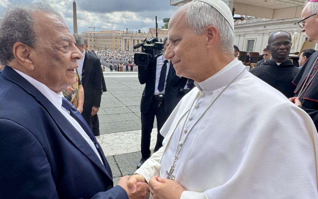 AMBASSADOR ANDREW J. YOUNG AT THE VATICAN WITH POPE LEO
