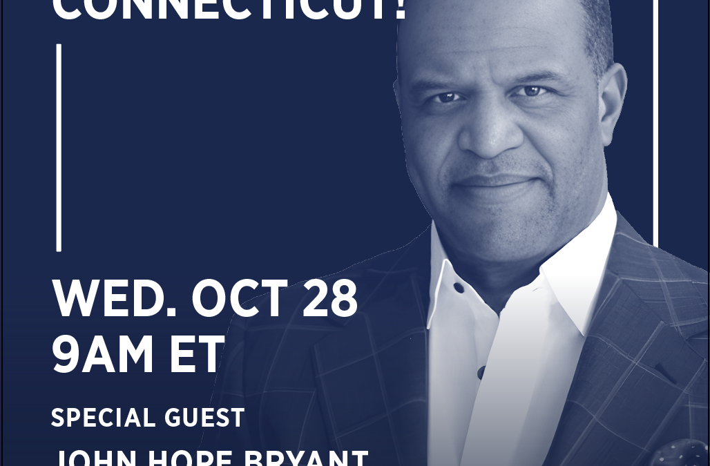 John Hope Bryant in New Haven: Good Morning Connecticut and a Live Book Conversation on October 28