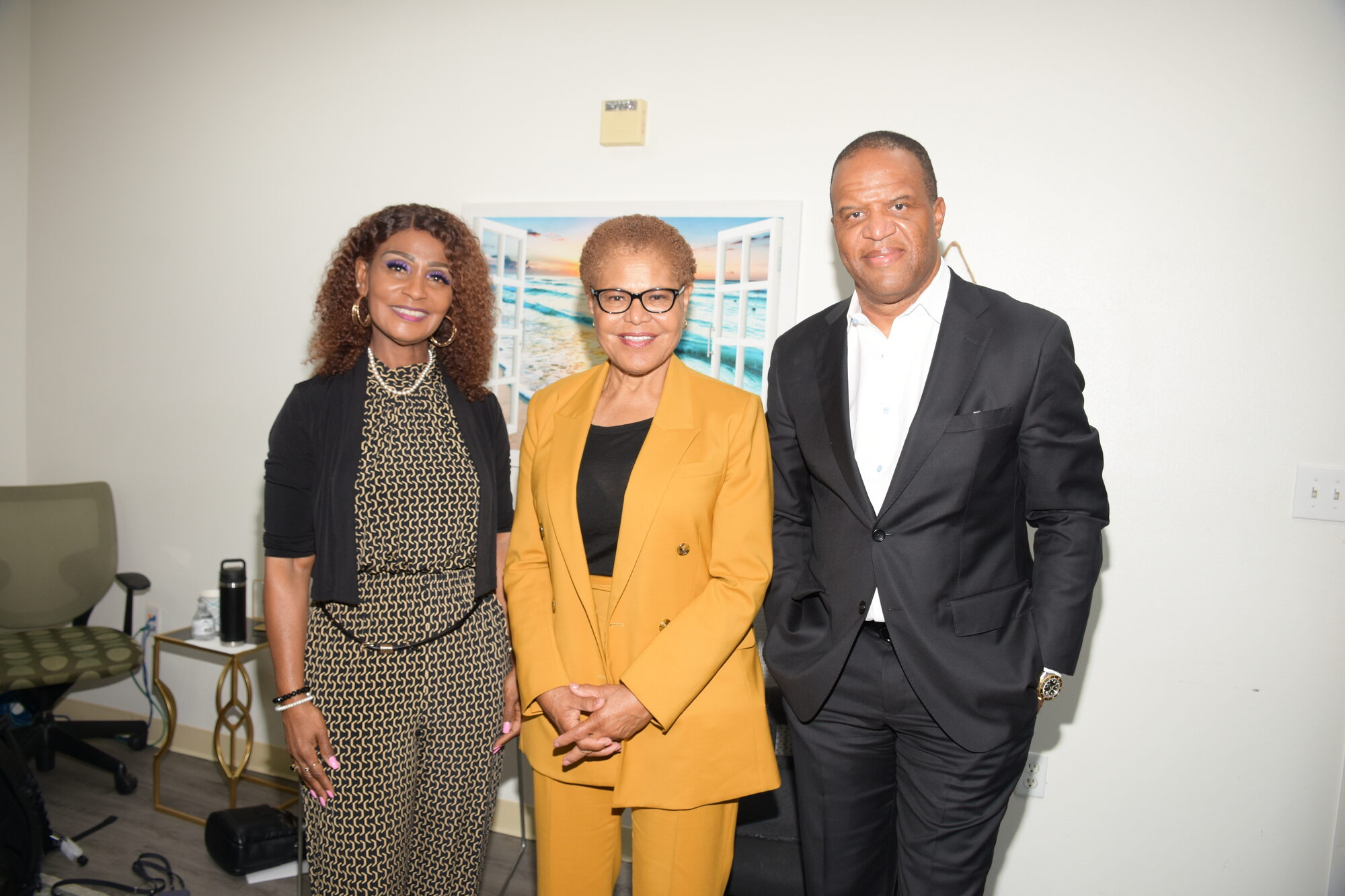Dr. Belinda Allen, Mayor Karen Bass and John Hope Bryant