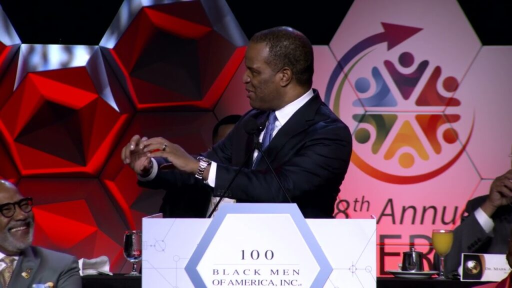 John Hope Bryant at the 100 Black Men of America Awards Breakfast